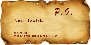 Paul Izolda névjegykártya
